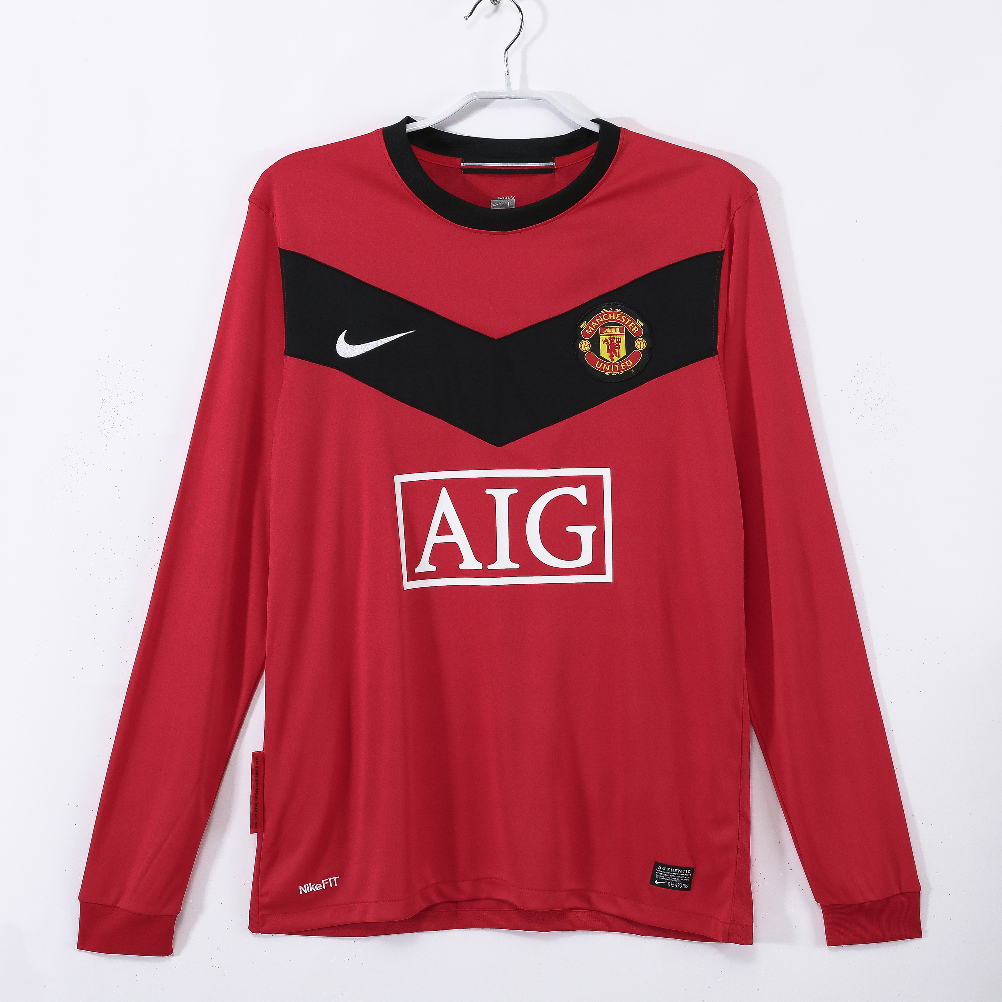 Long sleeves 2010 Manchester United home jersey