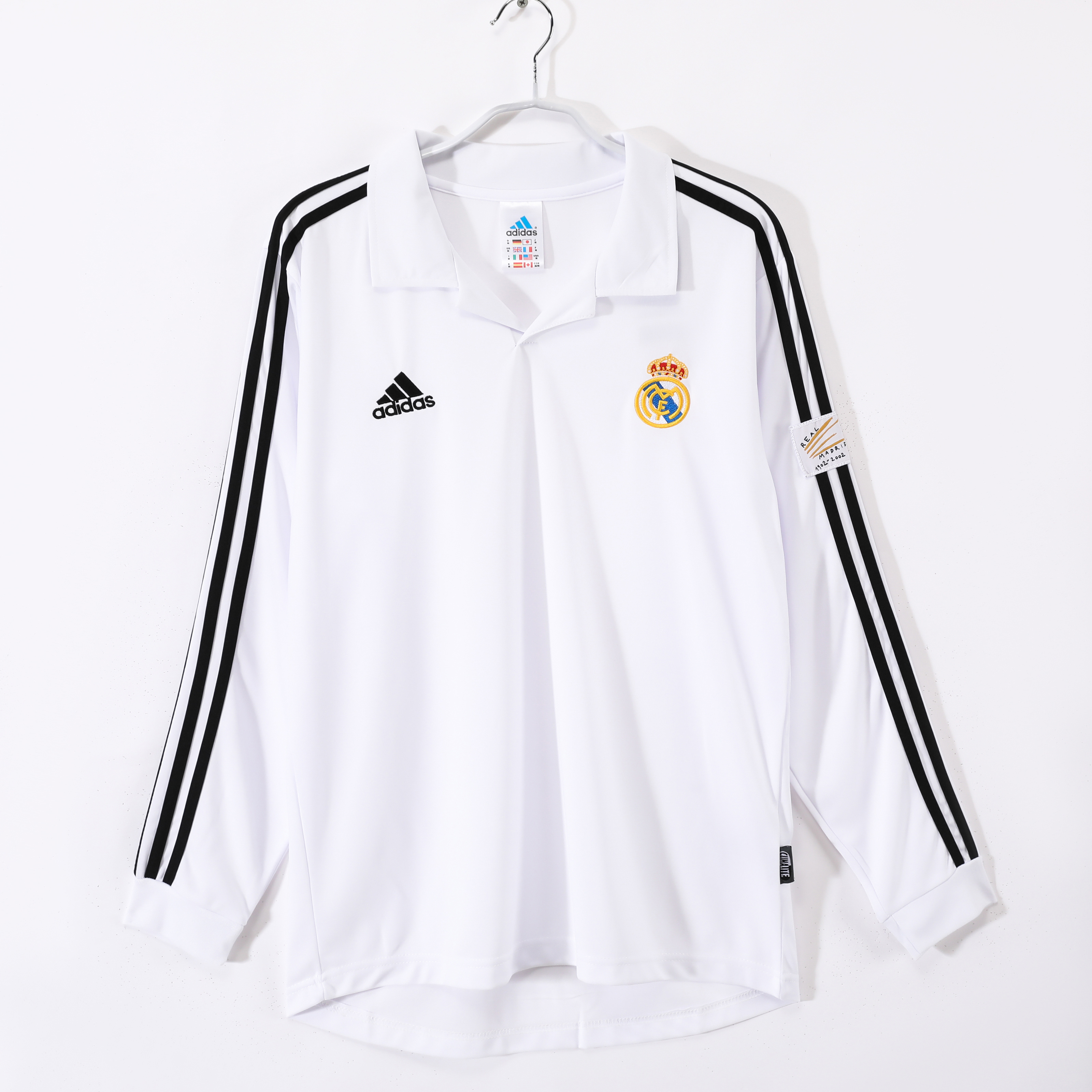 Long sleeves 2002-2003 Real Madrid home jersey