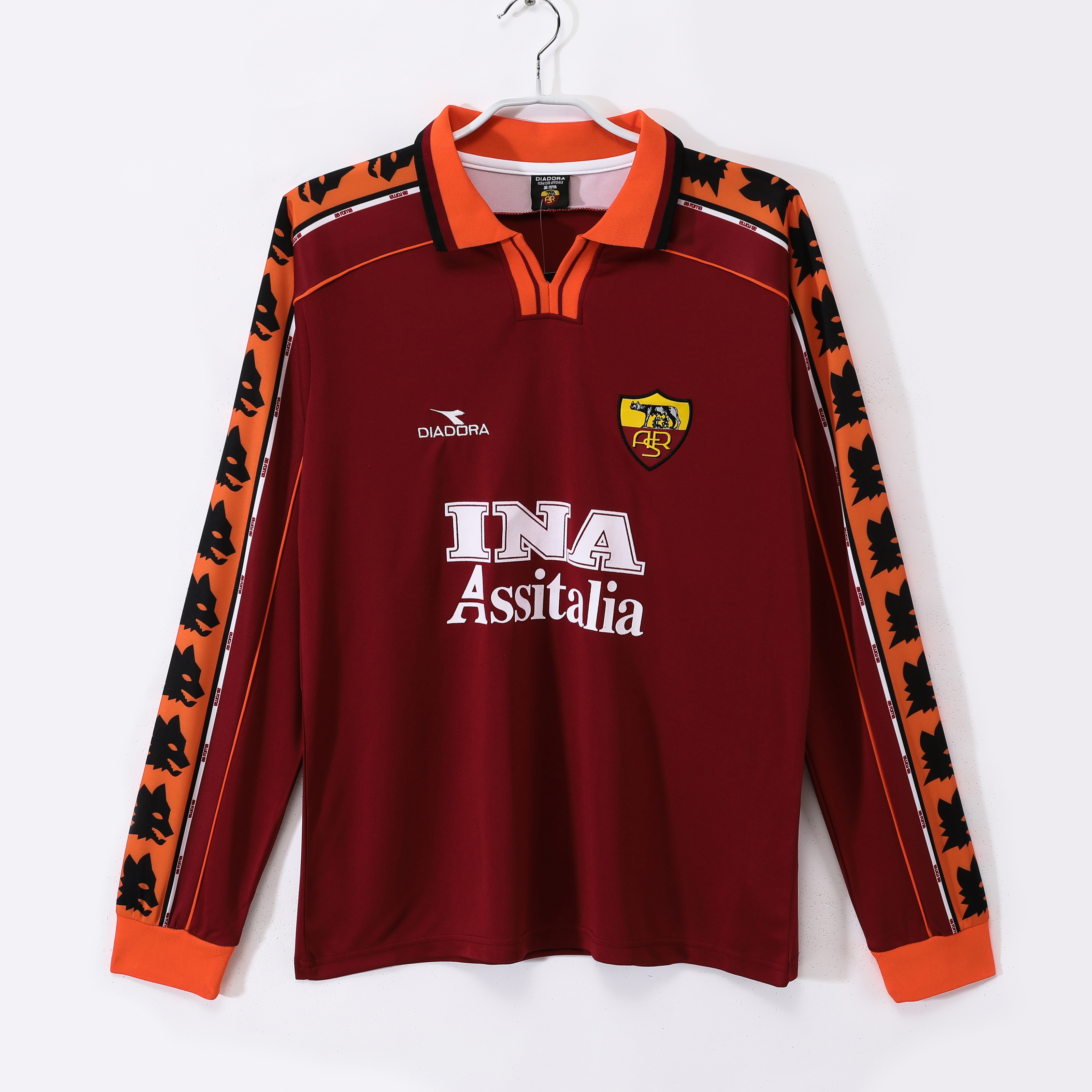 Long sleeves 1998-1999 Roma Home jersey