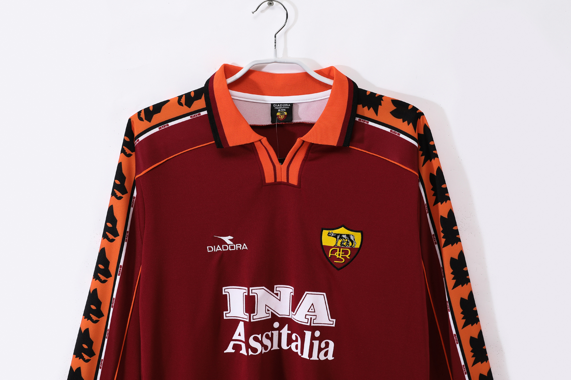 Long sleeves 1998-1999 Roma Home jersey