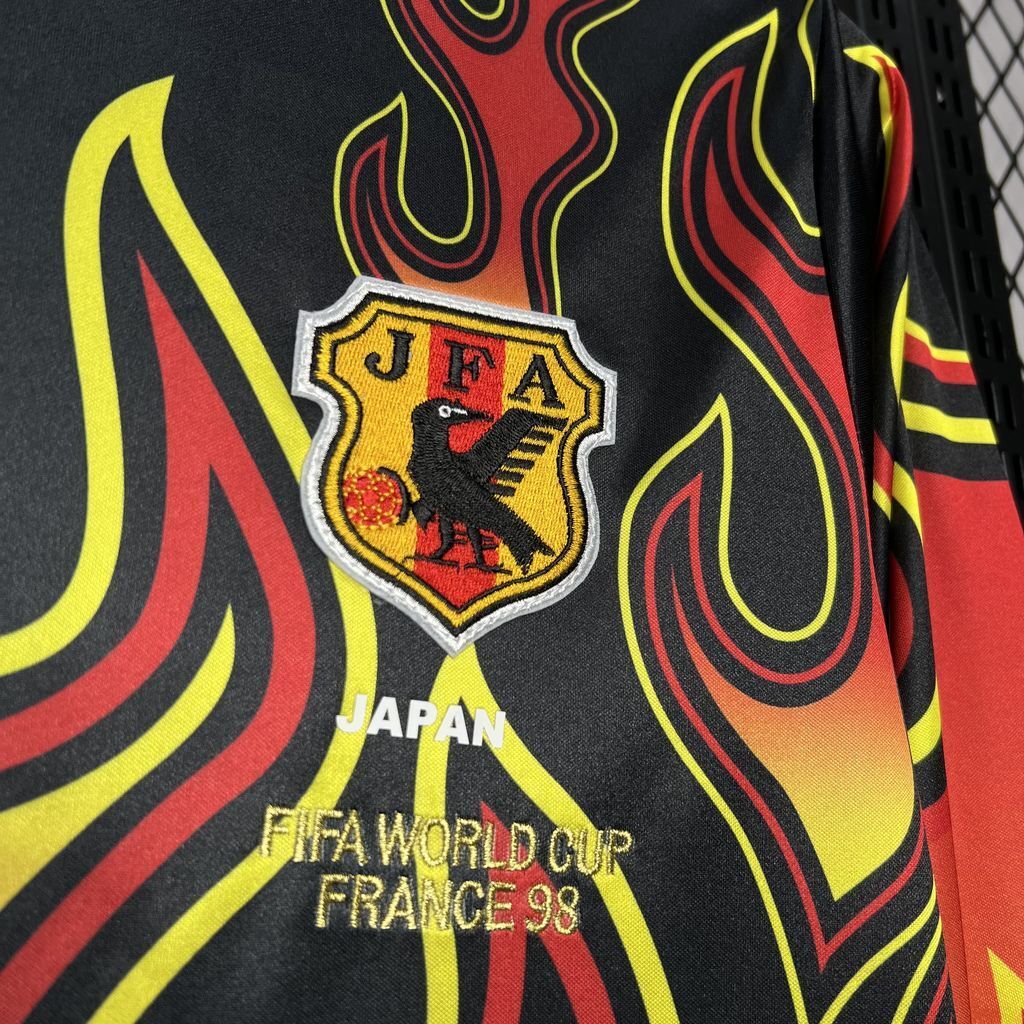 1998 Japan Goalkeeper Red Flame Retro Jersey