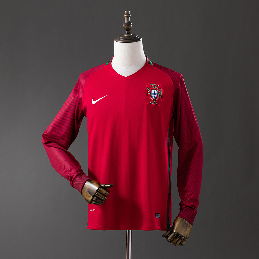 Long sleeve 2016 Portugal home Jersey