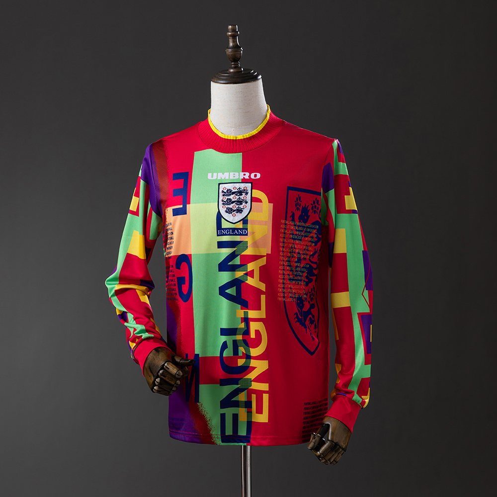 1996 England Goalkeeper Long Sleeve Retro Jersey
