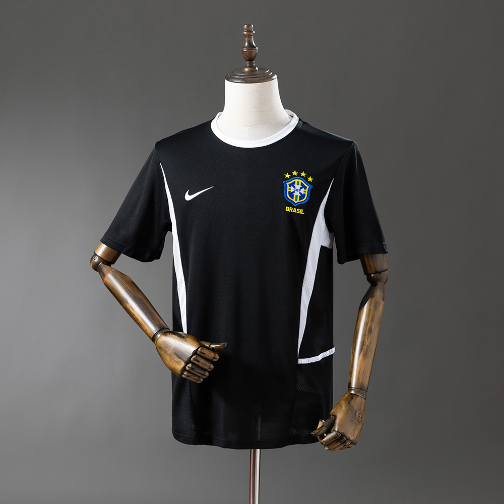 2002 Brazil Goalkeeper Black Jersey