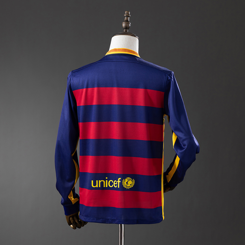 Long sleeves 2015-2016 Barcelona home jersey