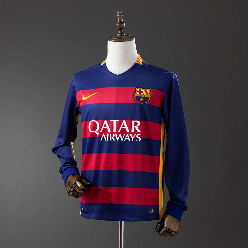 Long sleeves 2015-2016 Barcelona home jersey