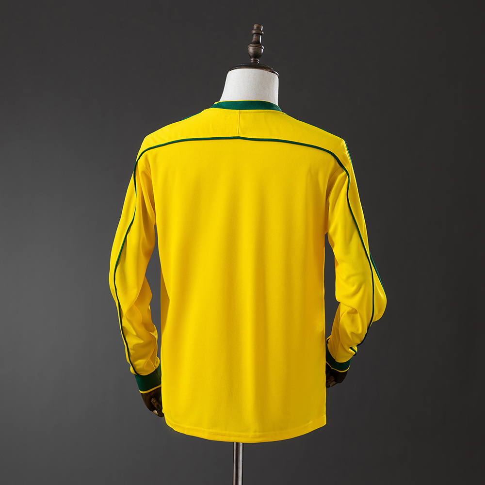Long sleeves 1998 Brazil Home jersey