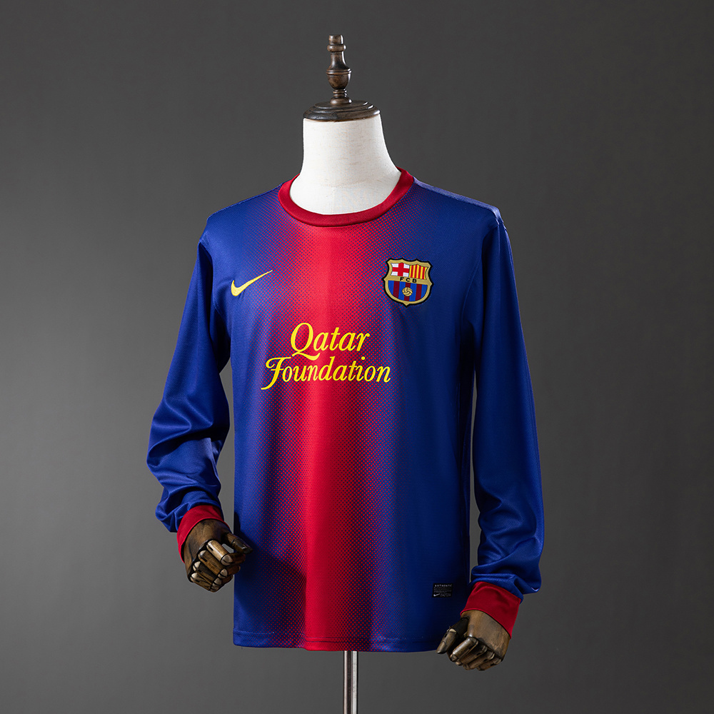 Long sleeves 2012-2013 Barcelona home jersey