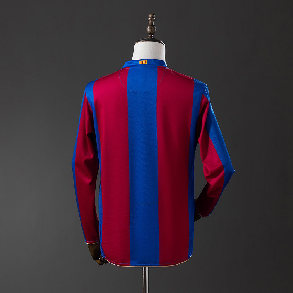 Long sleeves 2007-2008 Barcelona home jersey