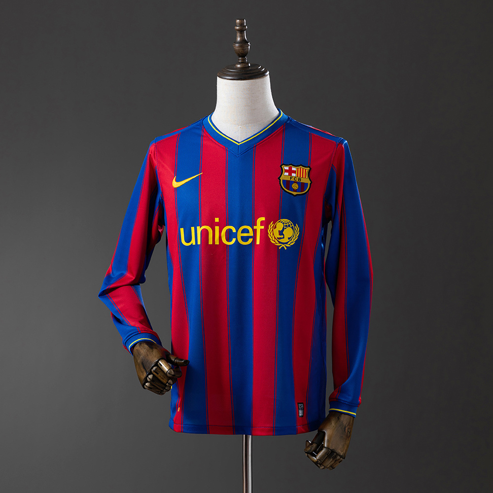 Long sleeves 2009-2010 Barcelona home jersey