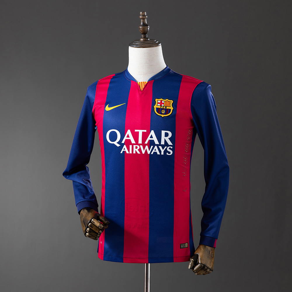 Long sleeves 2014-2015 Barcelona home jersey