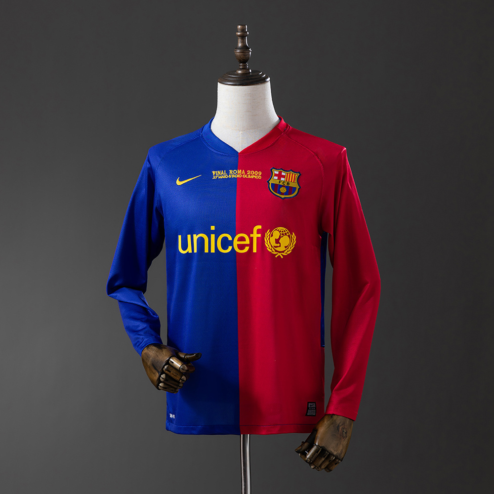 Long sleeves 2008-2009 Barcelona home jersey
