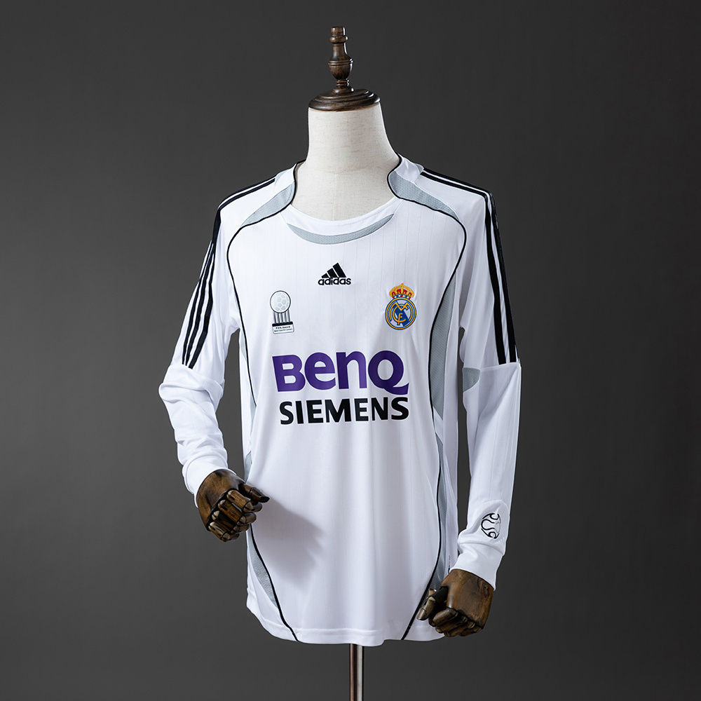 Long sleeves 2006-2007 Real Madrid home jersey