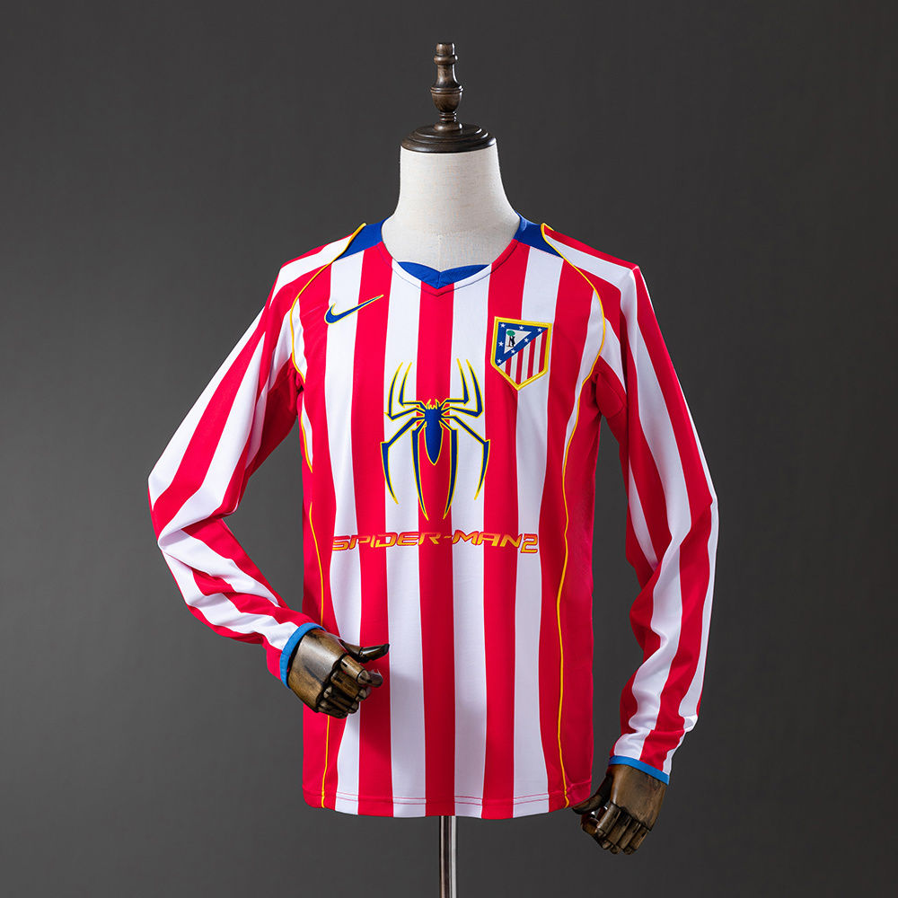 Long Sleeve 2004-2005 Madrid Atletico home Jersey