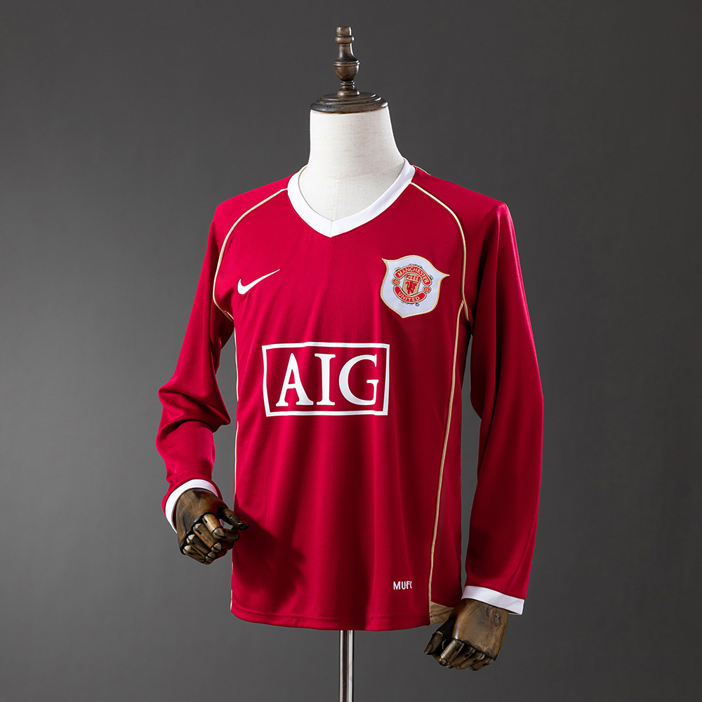 Long sleeves 2006-2007 Manchester United home jersey