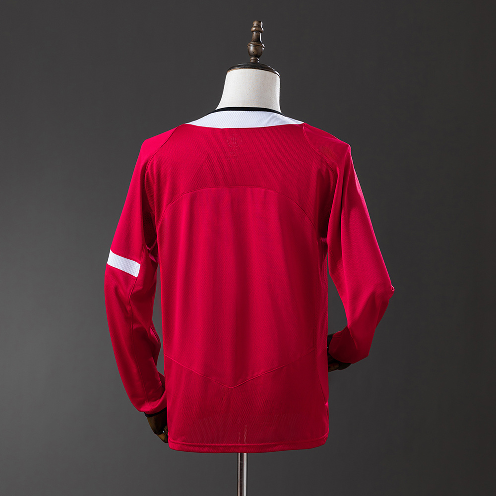 Long sleeves 2004-2006 Manchester United home jersey