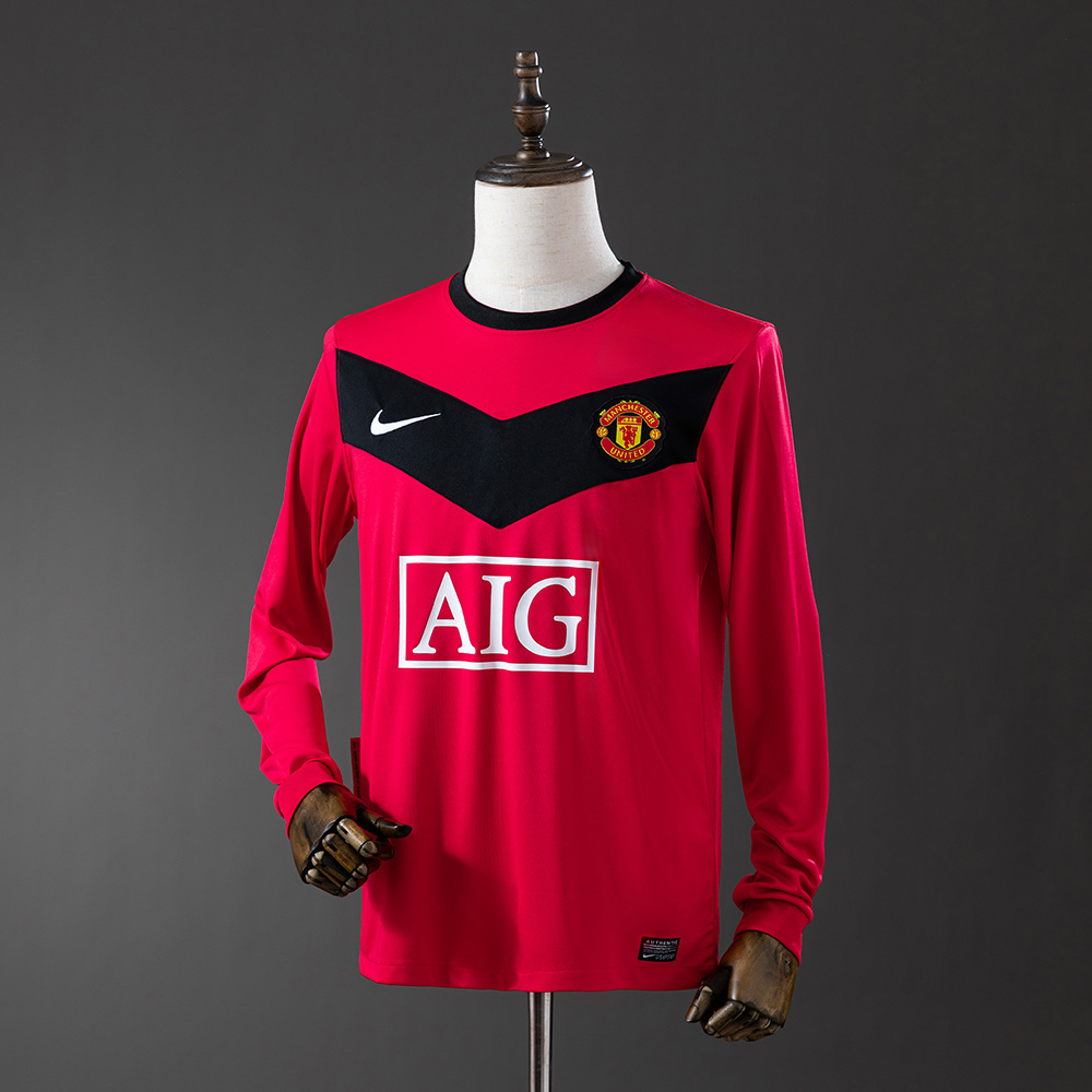 Long sleeves 2010 Manchester United home jersey
