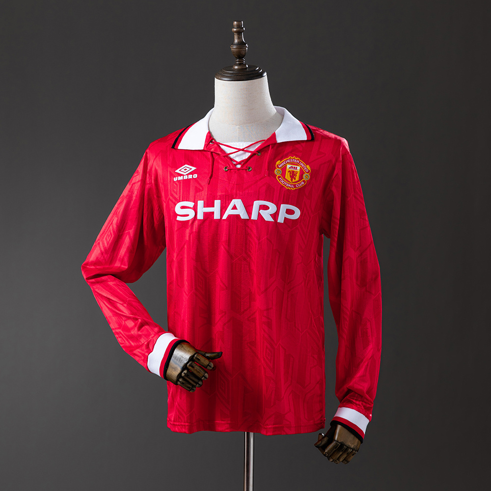 Long sleeves 1992-1994 Manchester United home jersey