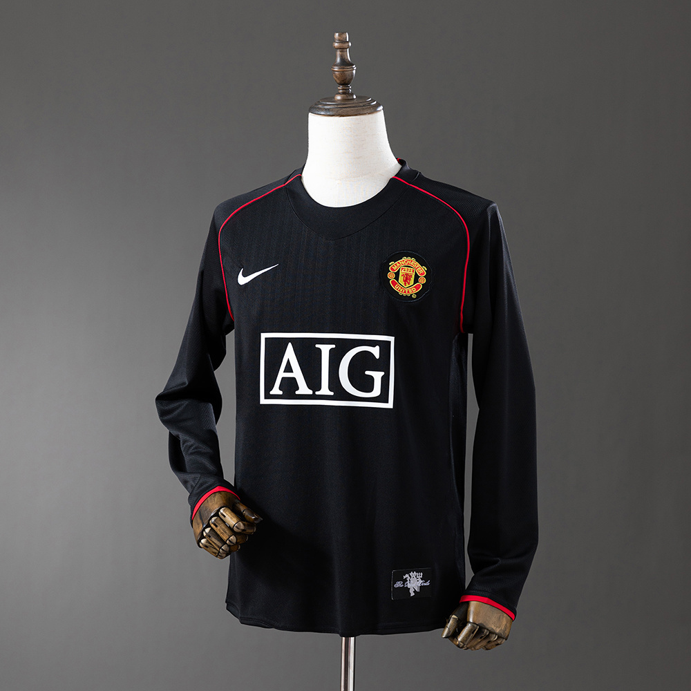 Long sleeves 2007-2008 Manchester United away jersey