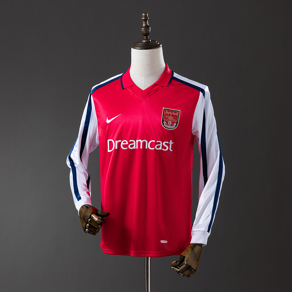 Long sleeves 2001-2002 Arsenal home jersey