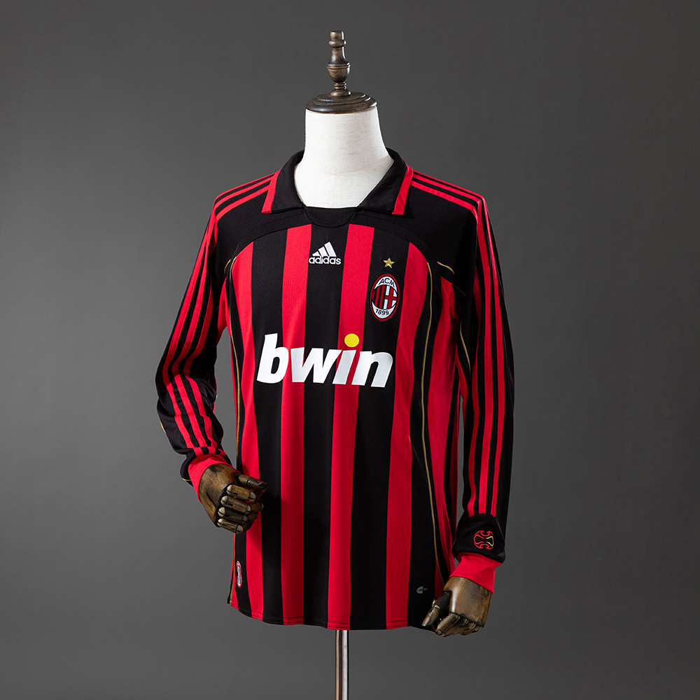 Long sleeves 2006-2007 AC Milan home jersey
