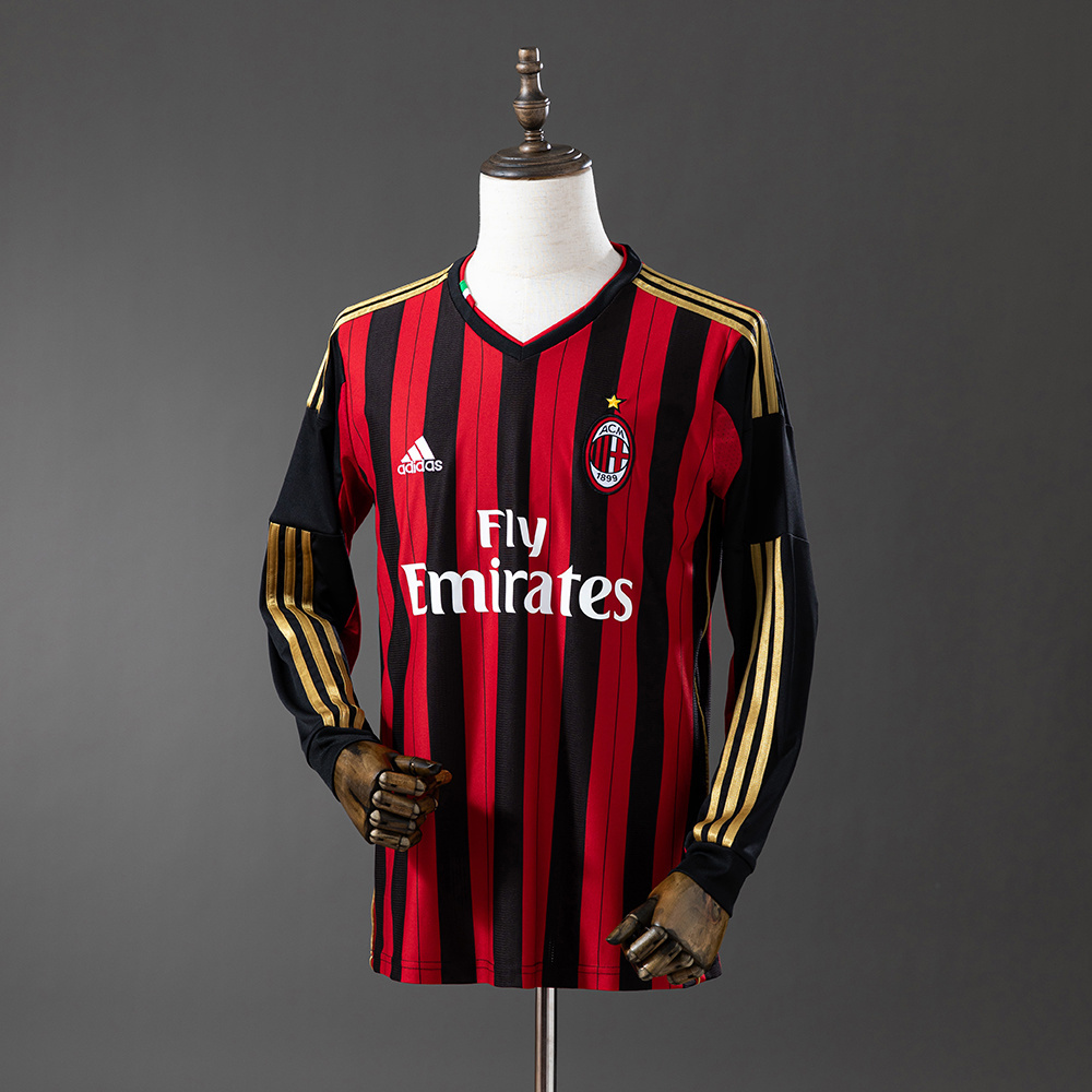 Long sleeves 2013-2014 AC Milan home jersey