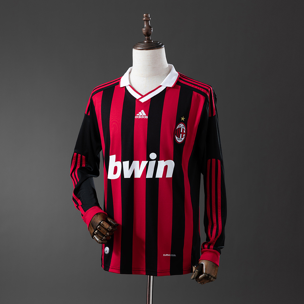 Long sleeves 2009-2010 AC Milan home jersey