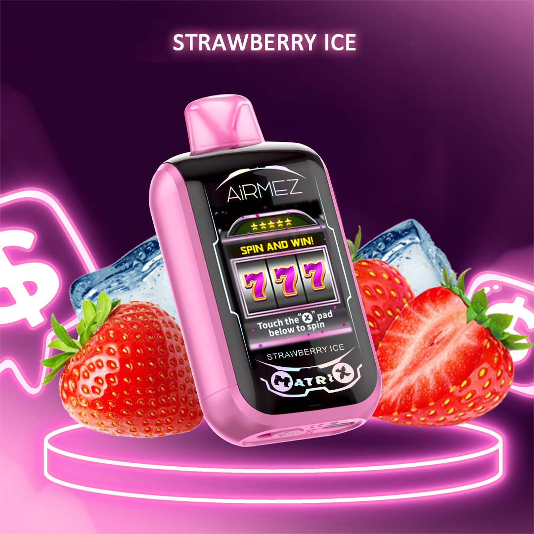 Airmez Matrix Pro Strawberry Ice - 30000 Puffs - Premium Vape with Game