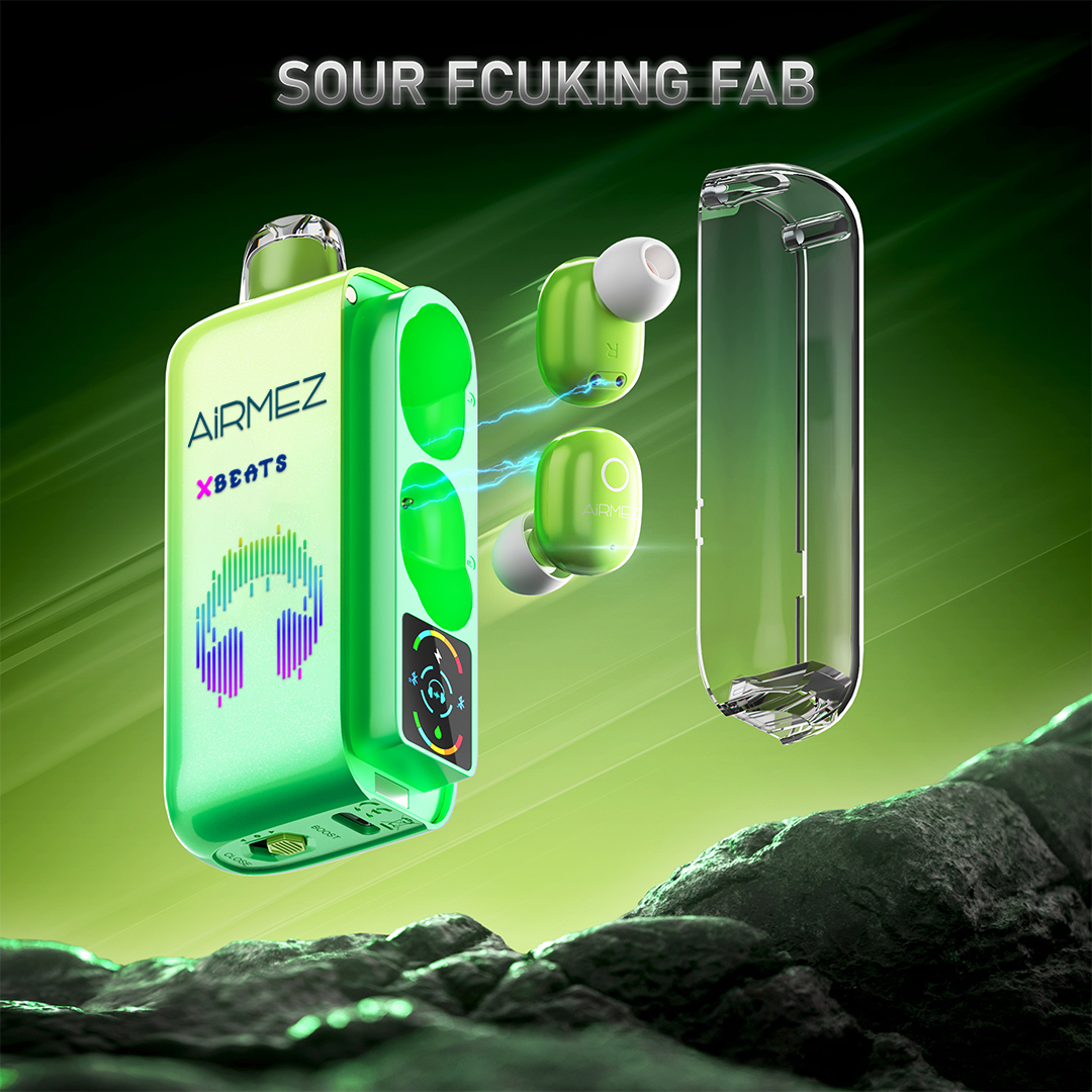 Airmez Xbeats Sour Fcuking Fab Vape Earphone Vape - 40000 Puffs