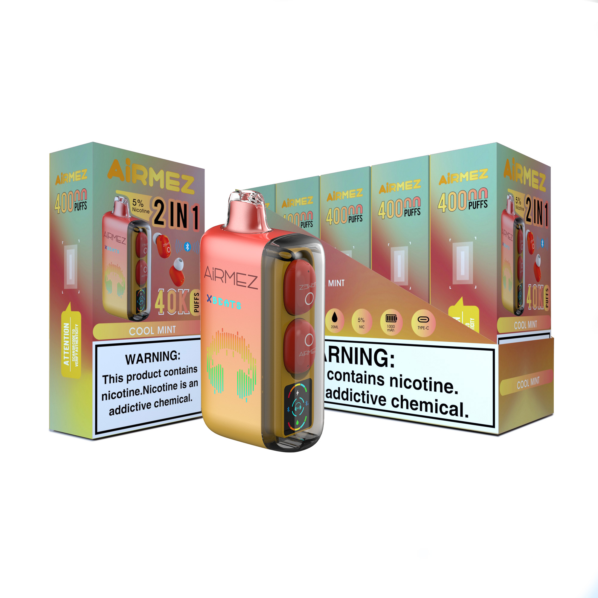 Airmez Xbeats Cool Mint Vape Earbuds Vape- 40000 Puffs