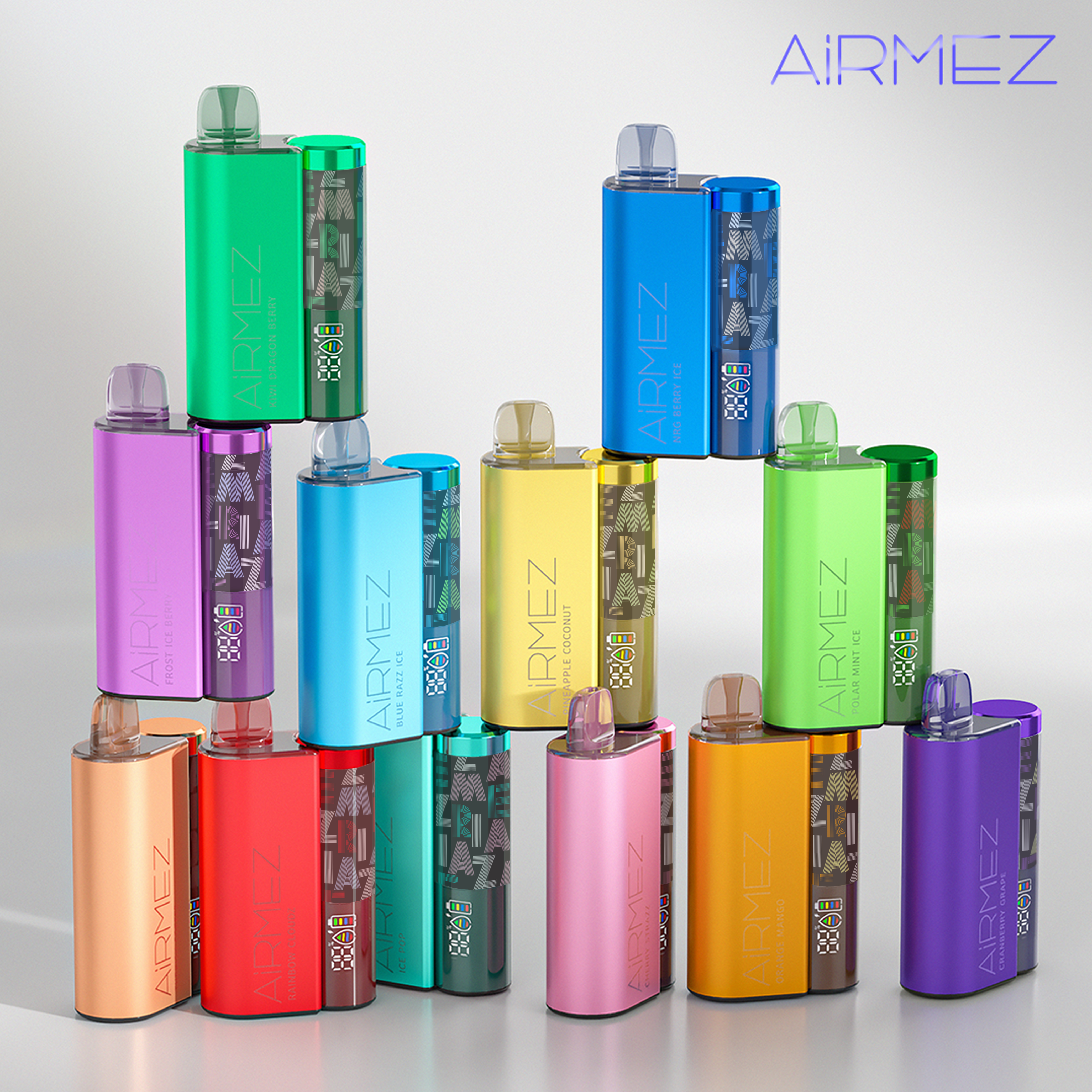 Airmez 20K Puffs Disposable Vape | 20mL E-Liquid | Type-C Rechargeable Mesh Coil E-Shisha Ship to AU