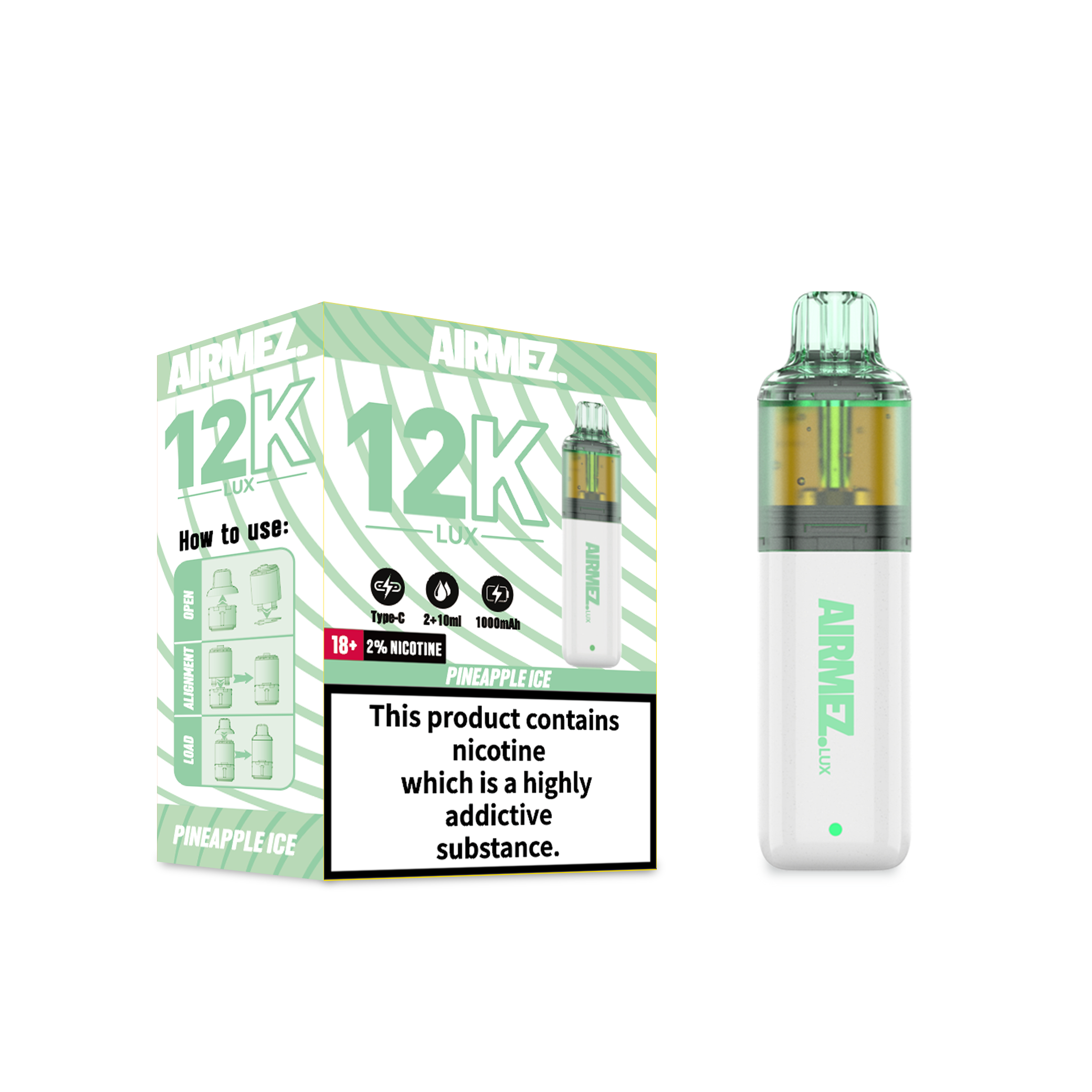 Airmez Lux 12000 Puffs Wholesale – UK Domestic Shipping | Refillable Vape Pod System