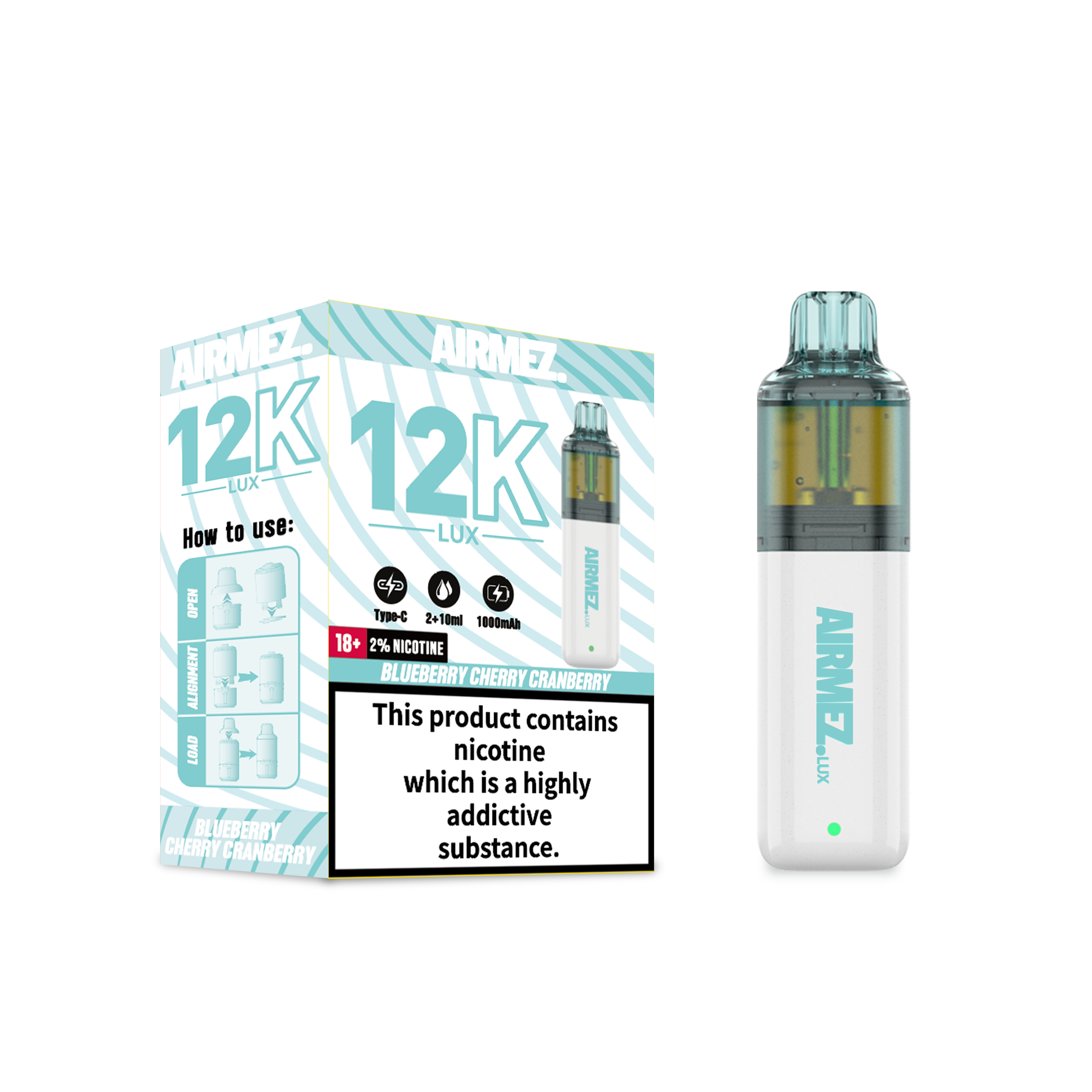 Airmez Lux 12000 Puffs Wholesale – UK Domestic Shipping | Refillable Vape Pod System