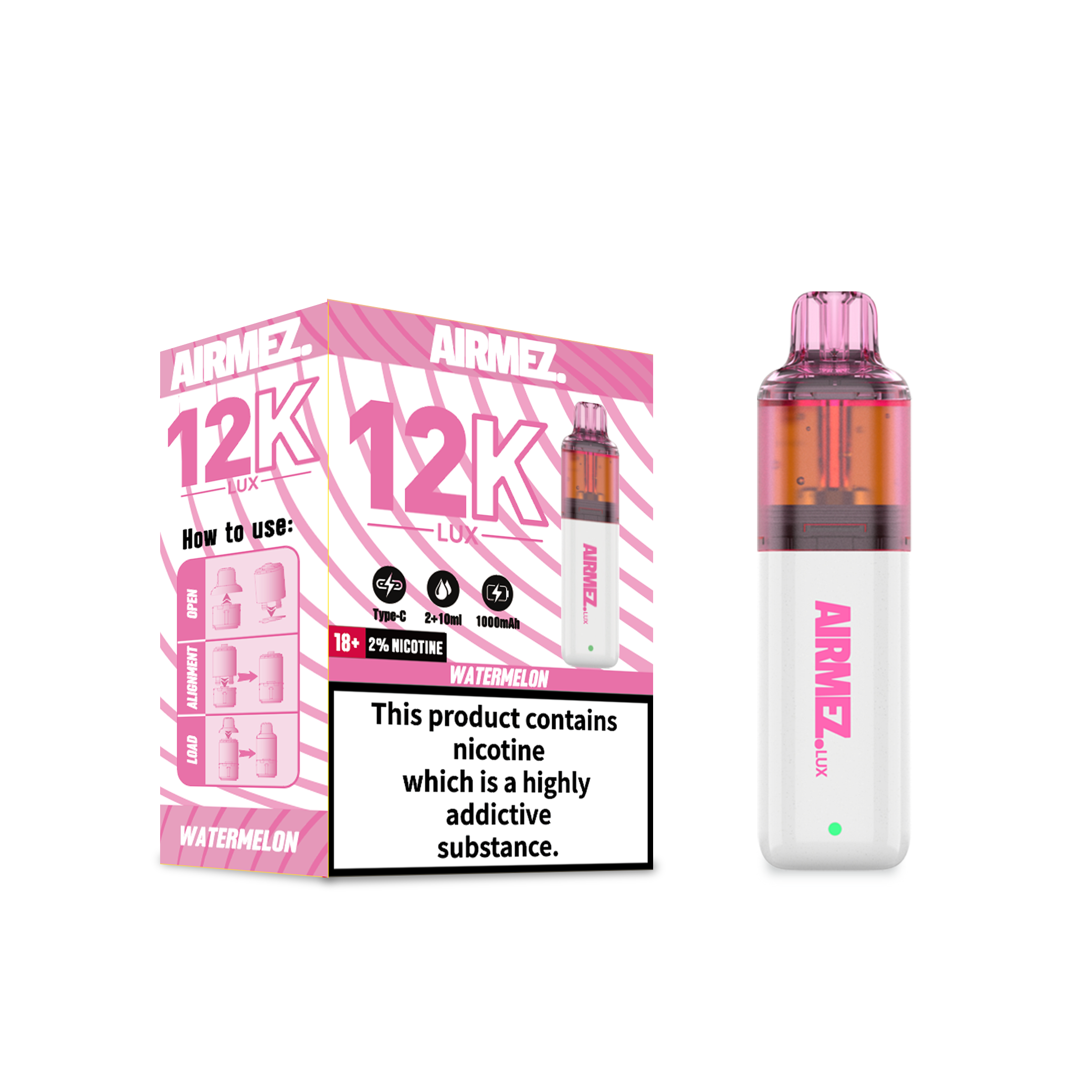 Airmez Lux 12000 Puffs Wholesale – UK Domestic Shipping | Refillable Vape Pod System