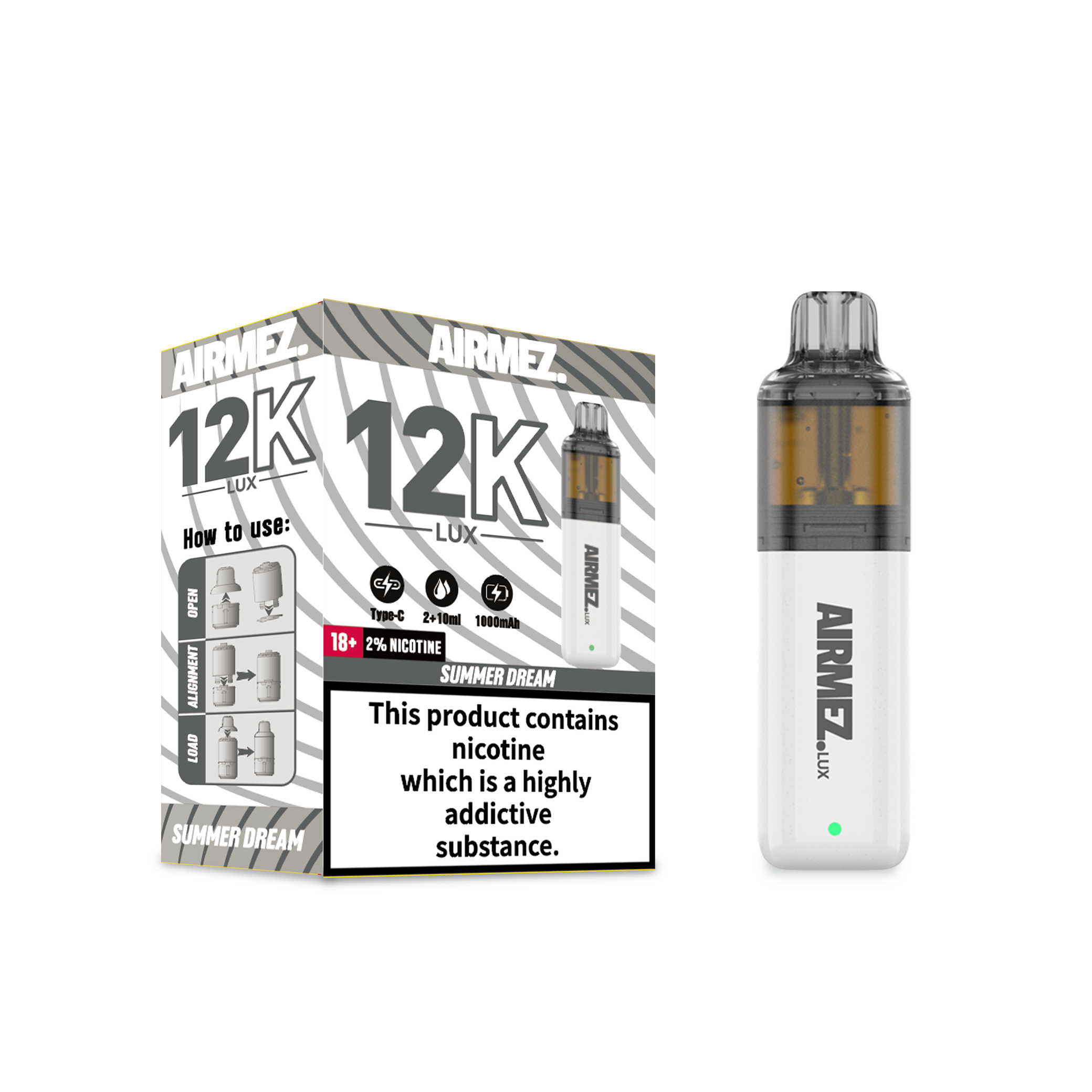 Airmez Lux 12000 Puffs Wholesale – UK Domestic Shipping | Refillable Vape Pod System