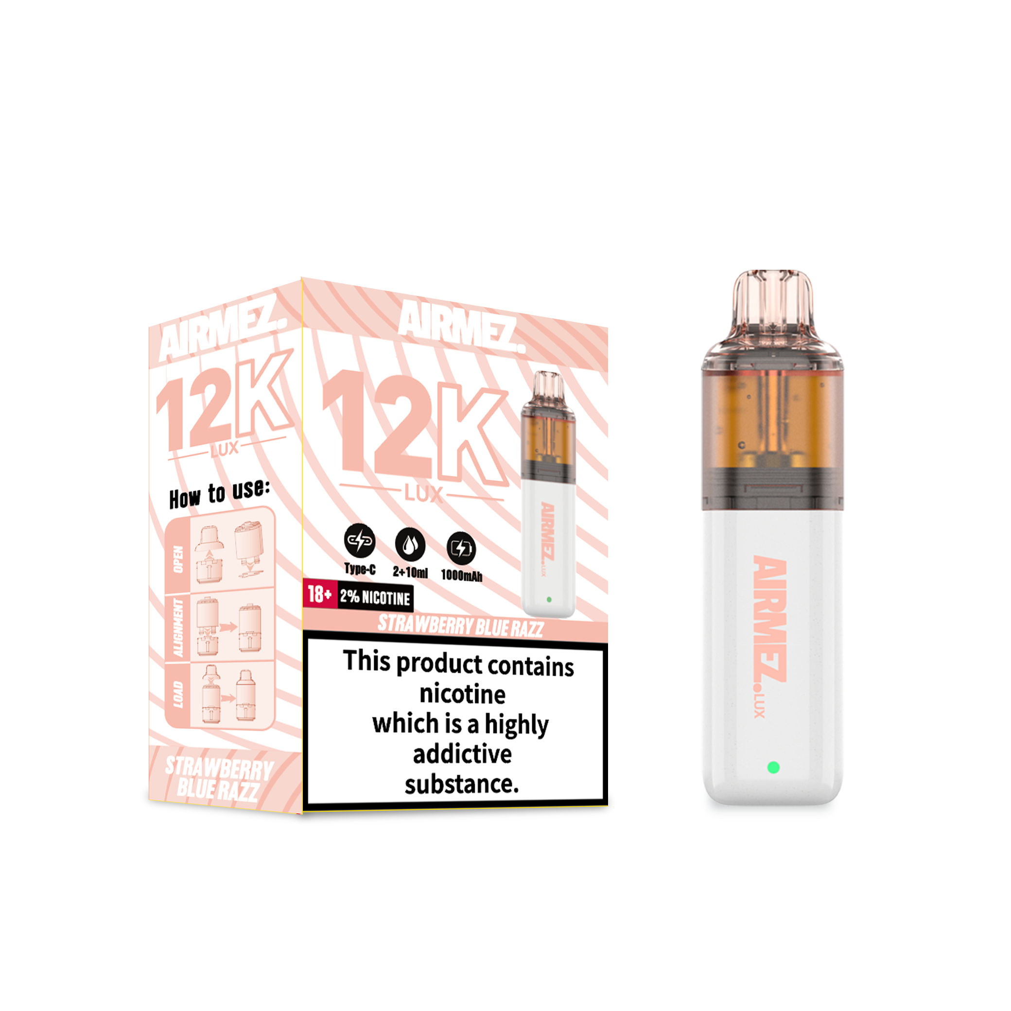 Airmez Lux 12000 Puffs Wholesale – UK Domestic Shipping | Refillable Vape Pod System