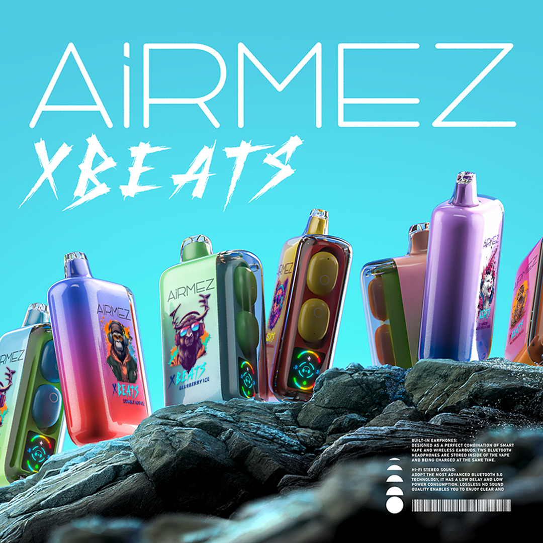 Airmez XBeats 40,000 Puffs Disposable Vape 20mL E-Liuid 2in1 Smart Earphone Vapes HiFi Music Disposable Vape 40K Puffs With Nicotine AU Stock