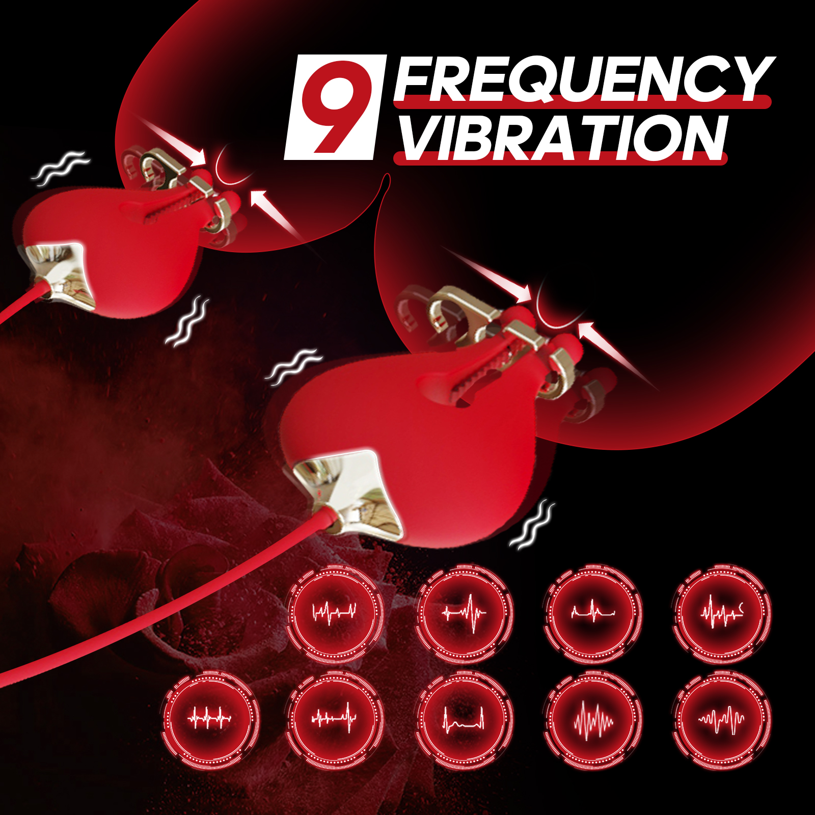 Luxury 9-Frequency Rechargeable Massager – Redefine Intimate Wellness with Smart Vibration & Waterproof Design