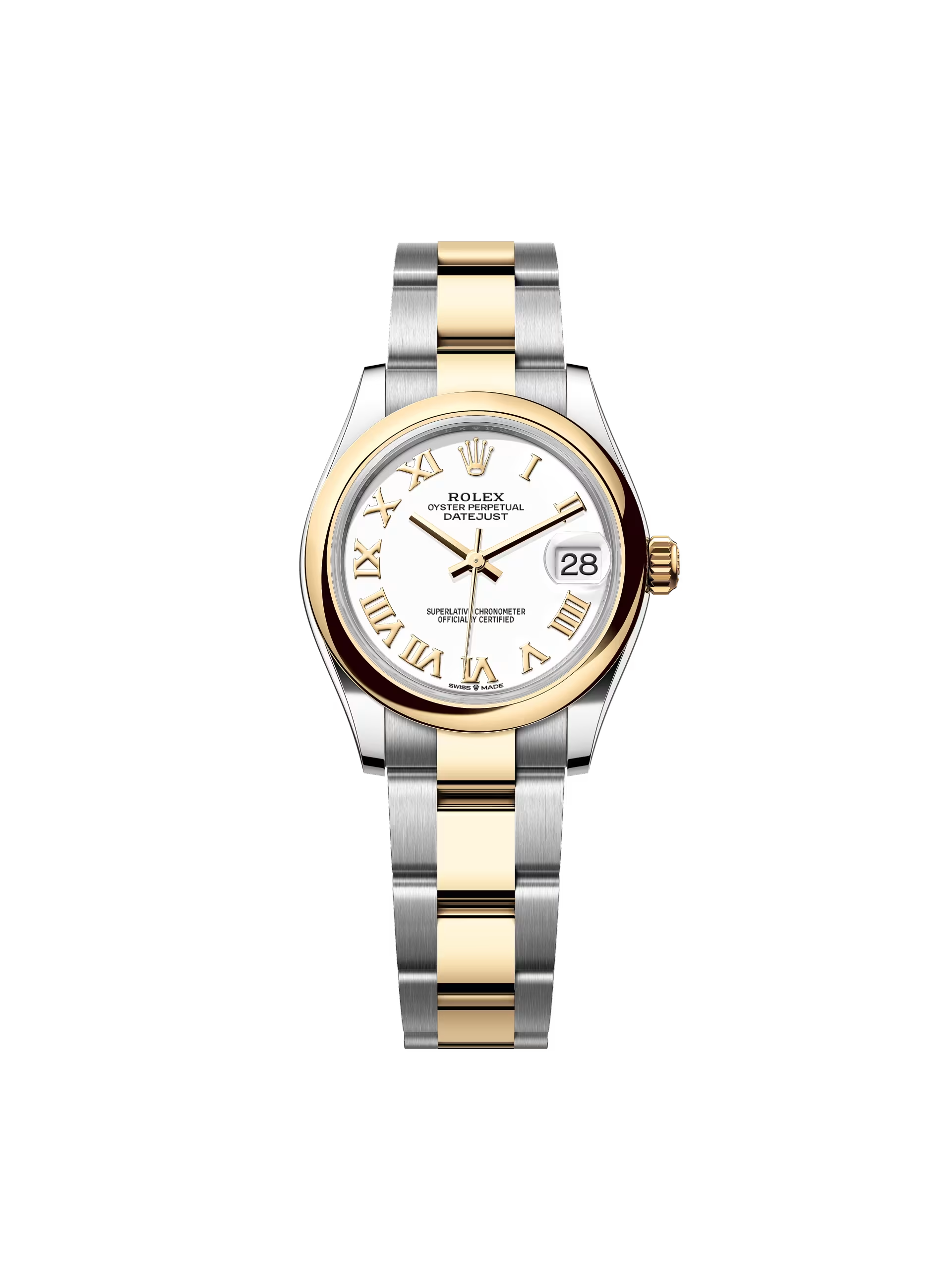 【Super Clone】ROLEX  Datejust m278243-0001/0002 31mm White Dial Yellow Rolesor Oyster Watch
