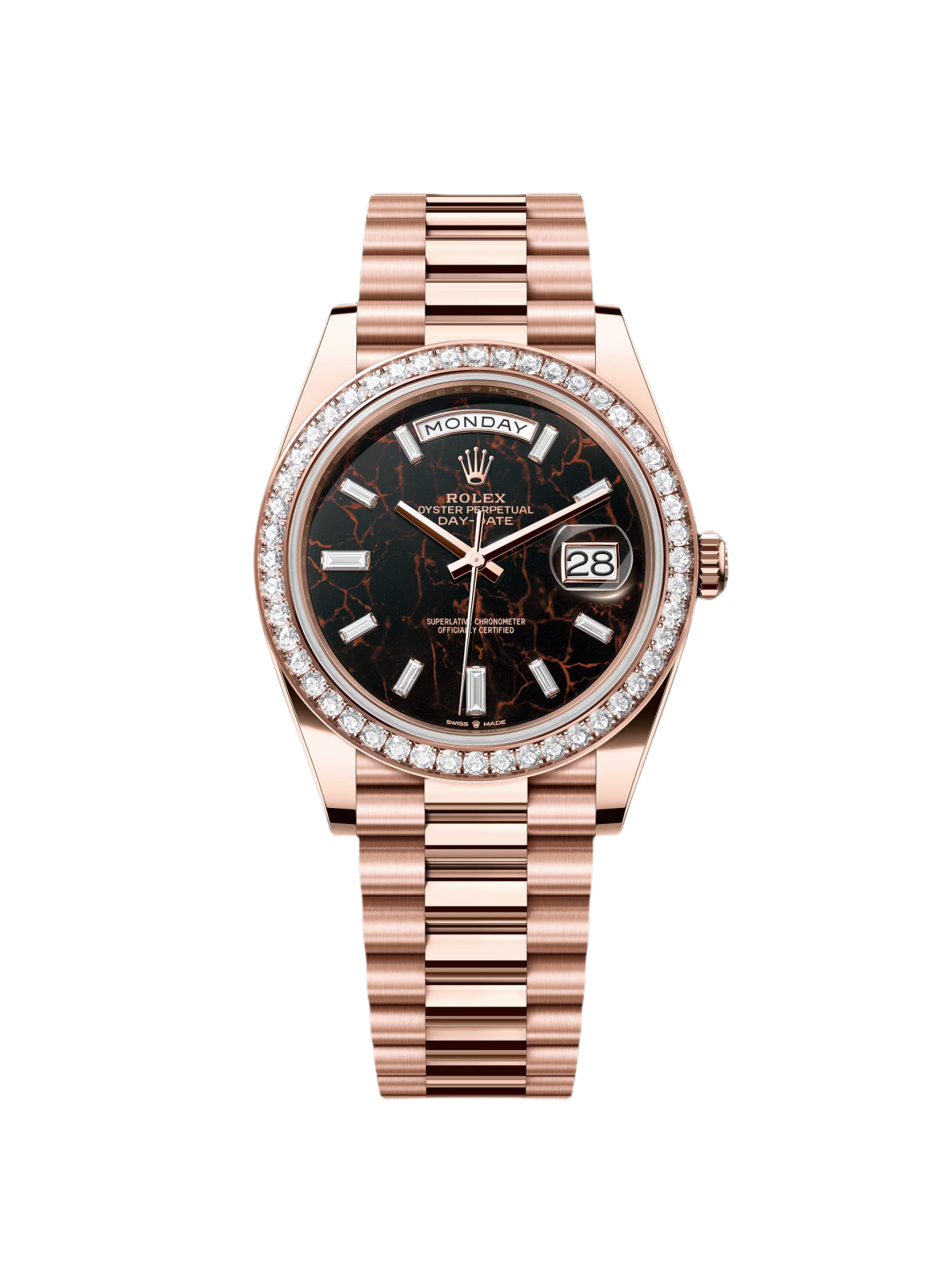 【Super Clone】ROLEX  Day-Date 40mm Eisenkiesel / Diamonds Dial 228345rbr-0016