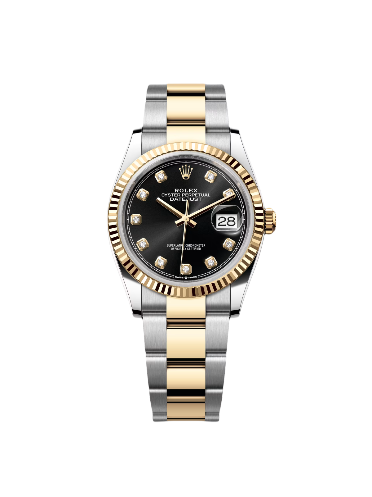 【Super Clone】ROLEX Datejust 36mm 126233 Custom Black Dial Jubilee Bracelet Watch