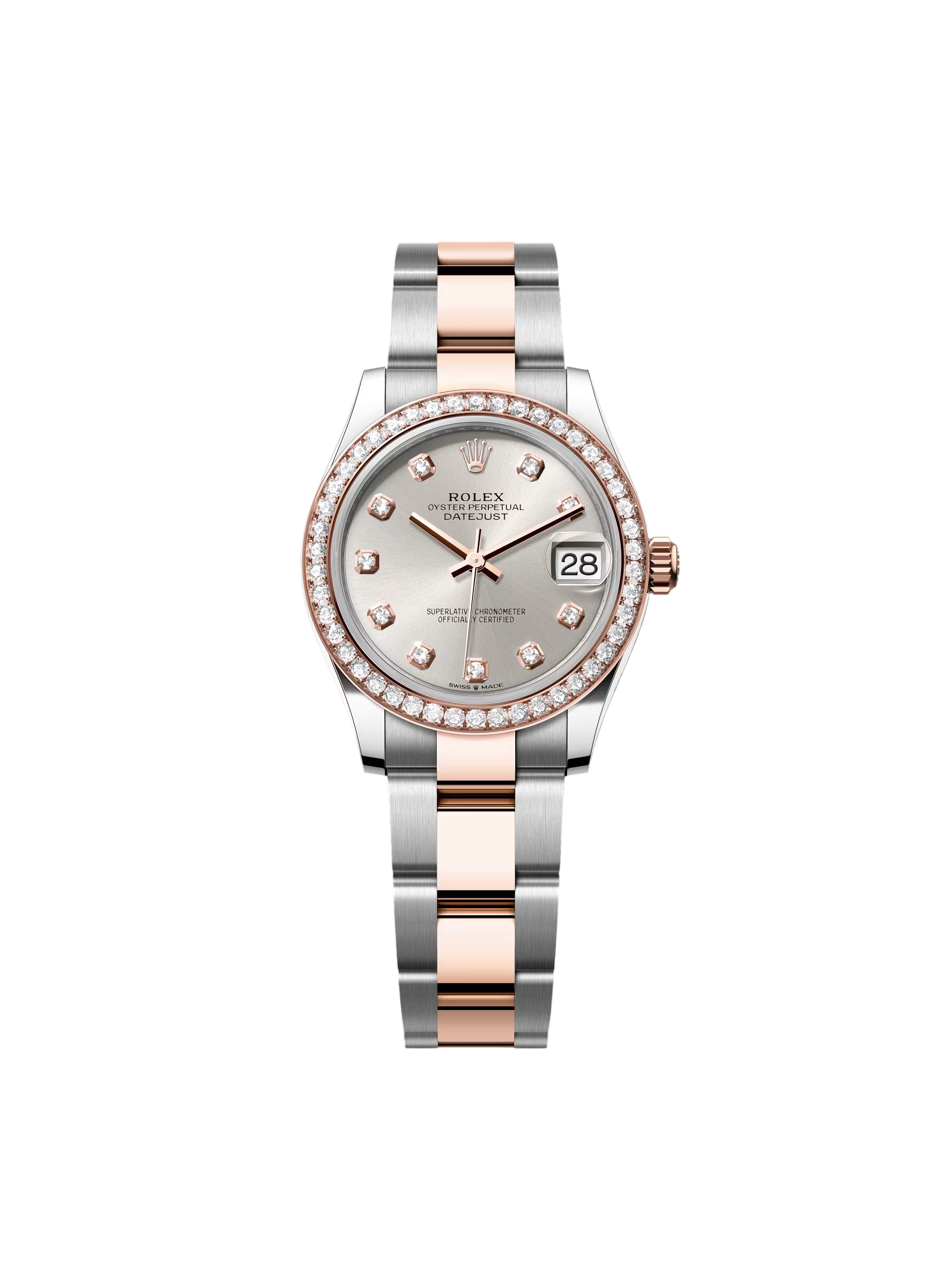 【Super Clone】ROLEX Datejust m278381-0015/0016 Silver Diamond Dial Diamond-Set Bezel 31mm