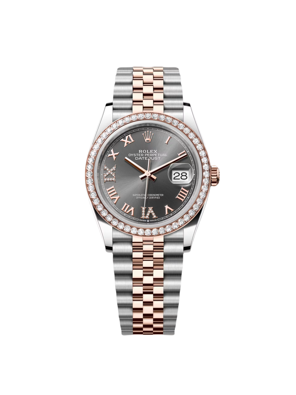 【Super Clone】ROLEX Datejust 36mm 126281 Slate Dial Oyster Bracelet