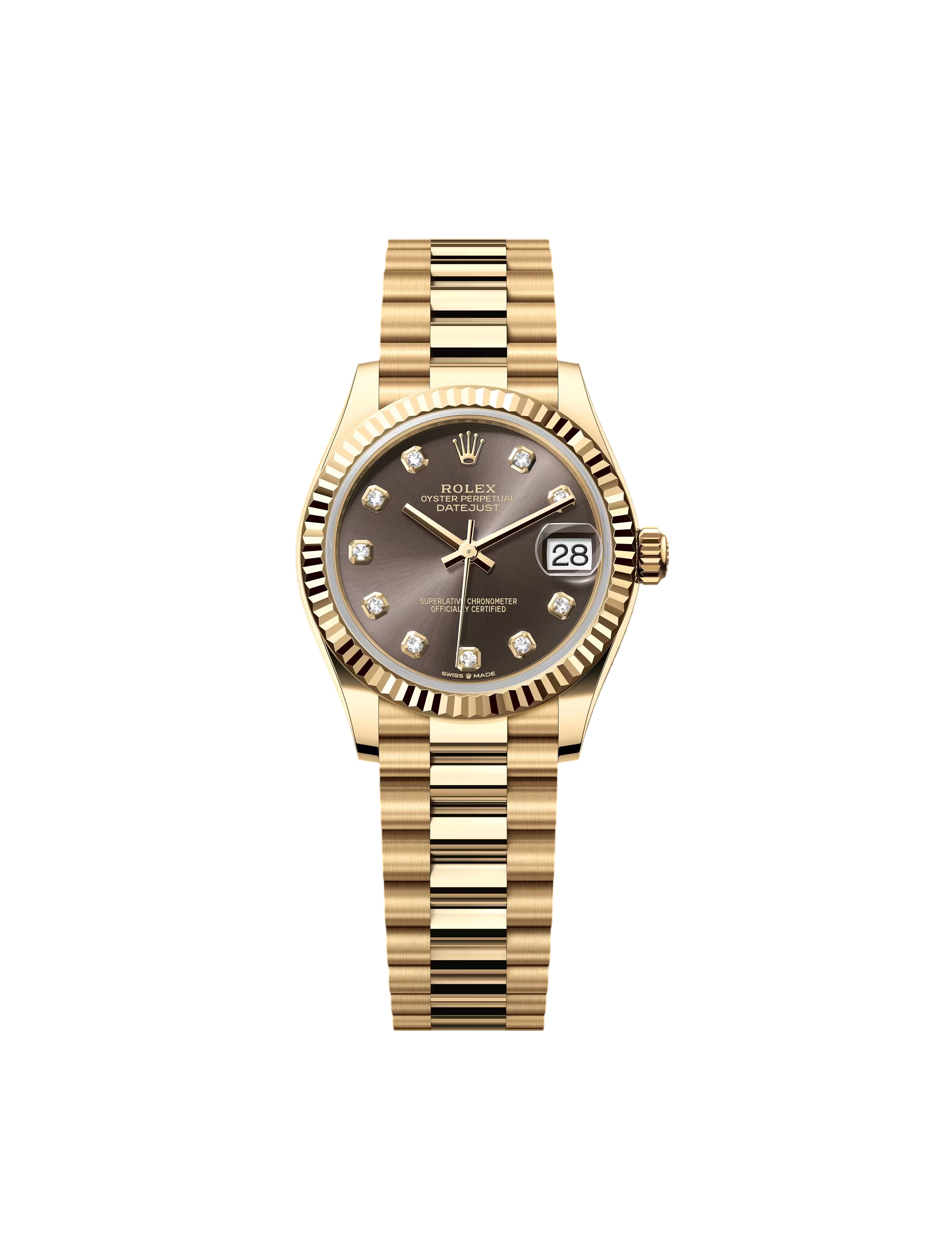 【Super Clone】ROLEX Datejust m278278-0036 Dark Grey 31mm Dial President Bracelet Watch