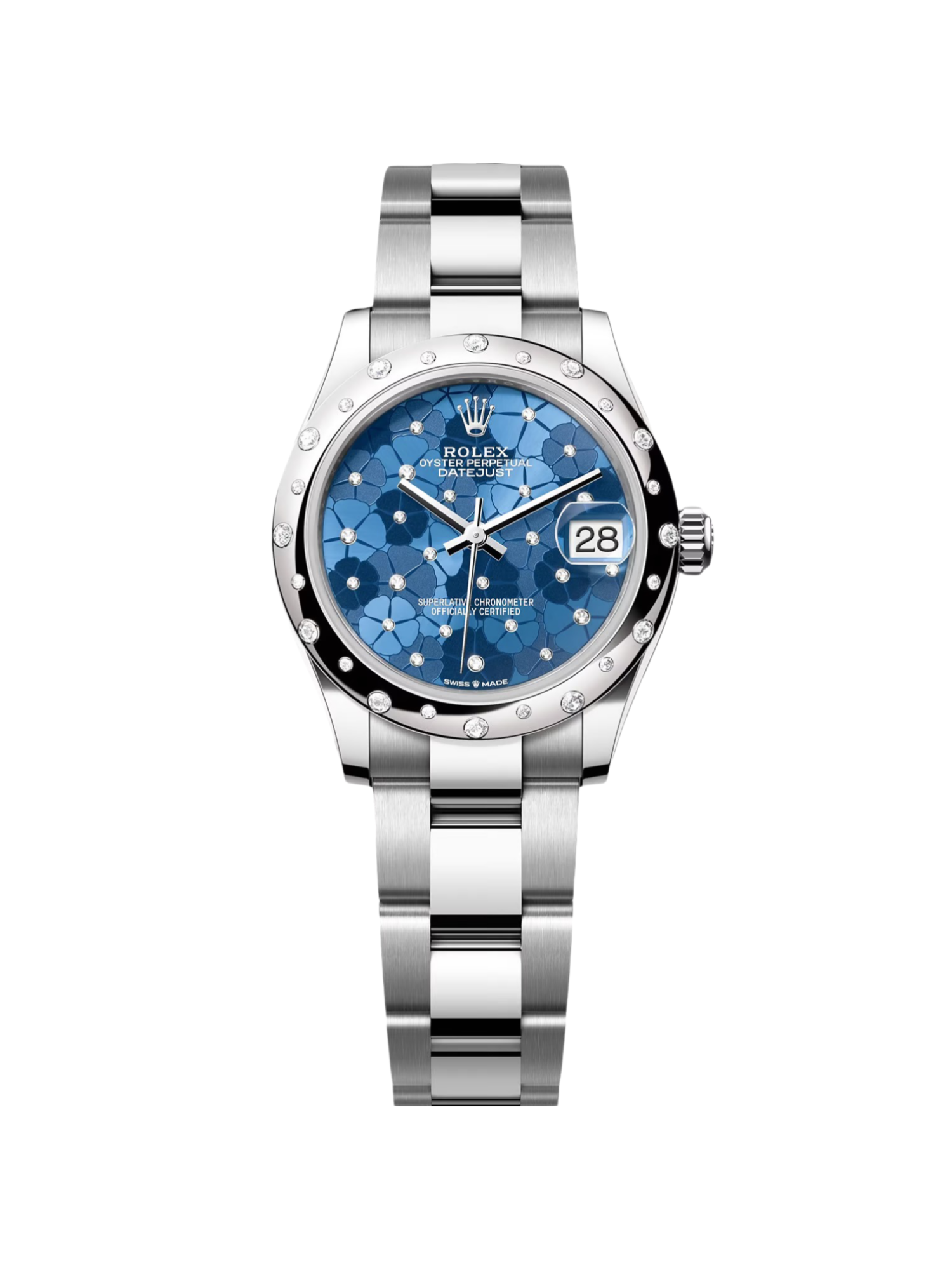 【Super Clone】ROLEX  Datejust m278344-0037/0038 Blue Floral Motif Dial 31mm Oyster