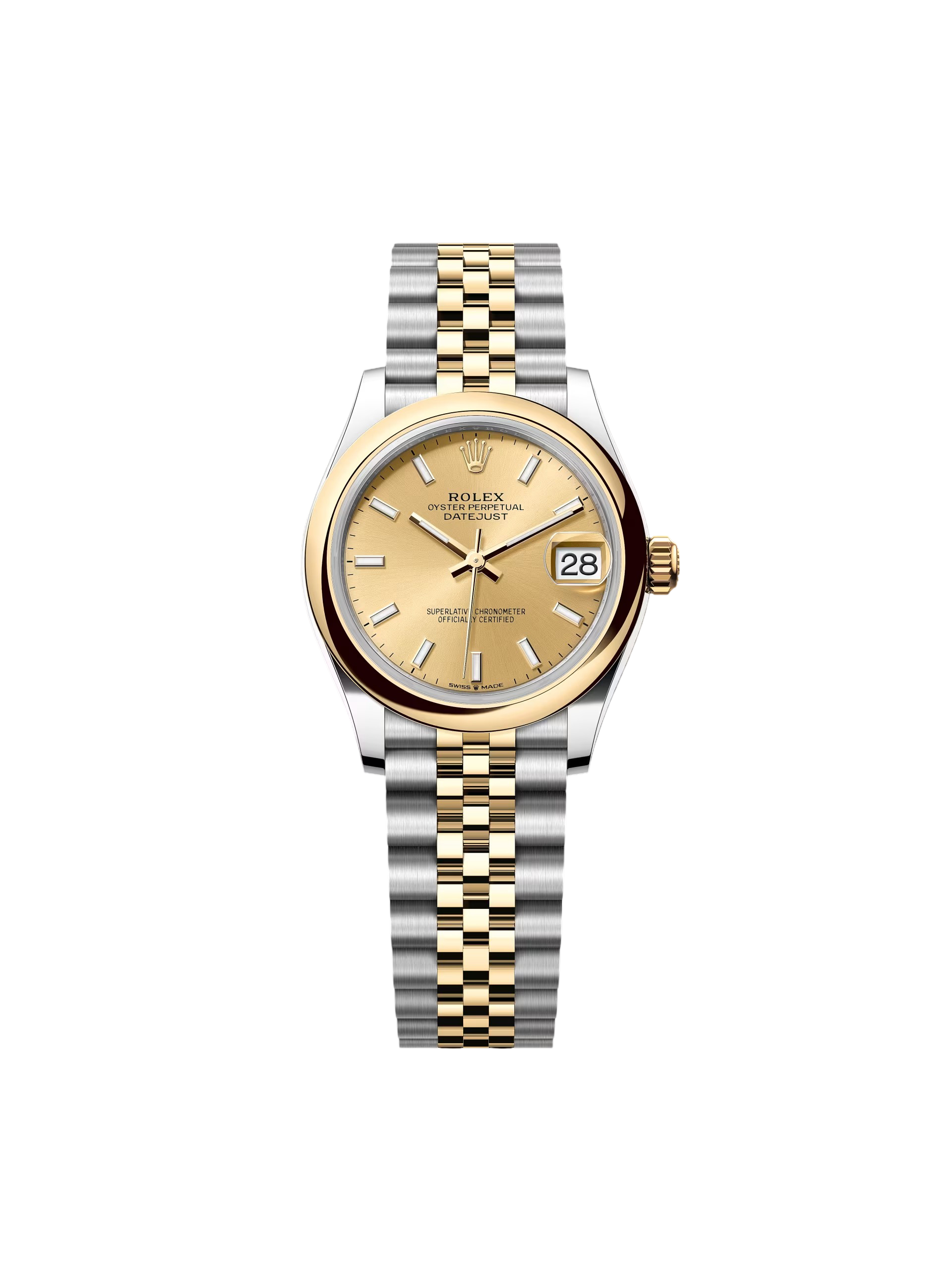 【Super Clone】ROLEX Datejust m278243-0013/0014  31mm Champagne Dial Yellow Rolesor Oyster Watch