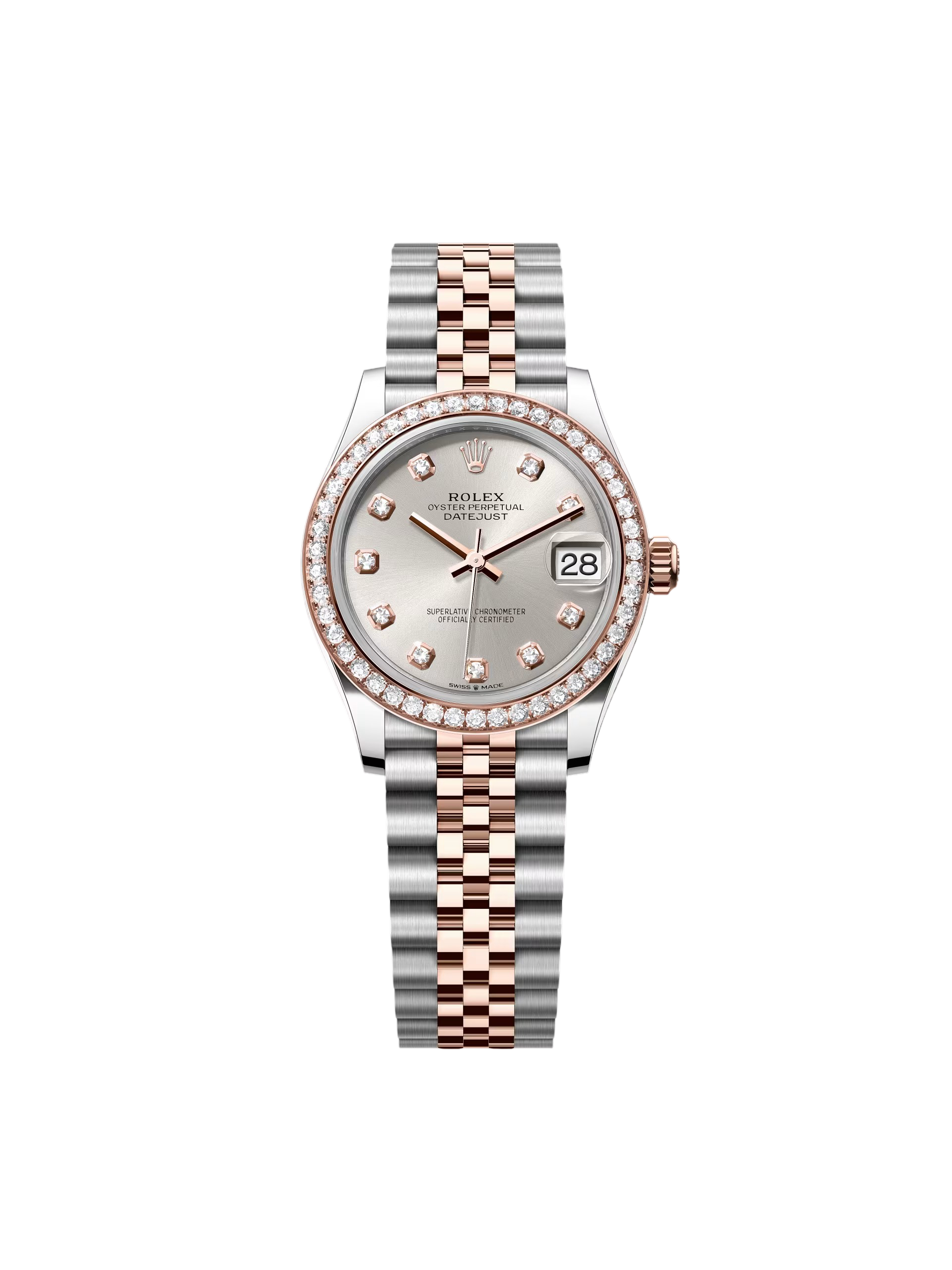 【Super Clone】ROLEX Datejust m278381-0015/0016 Silver Diamond Dial Diamond-Set Bezel 31mm