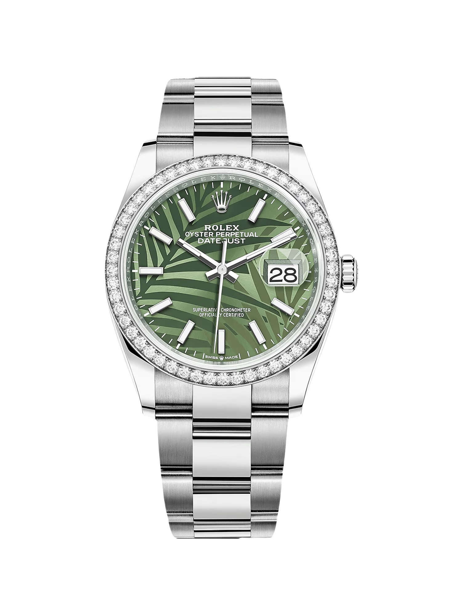 【Super Clone】ROLEX  Datejust 36mm 126284 Olive Green Dial Jubilee Bracelet