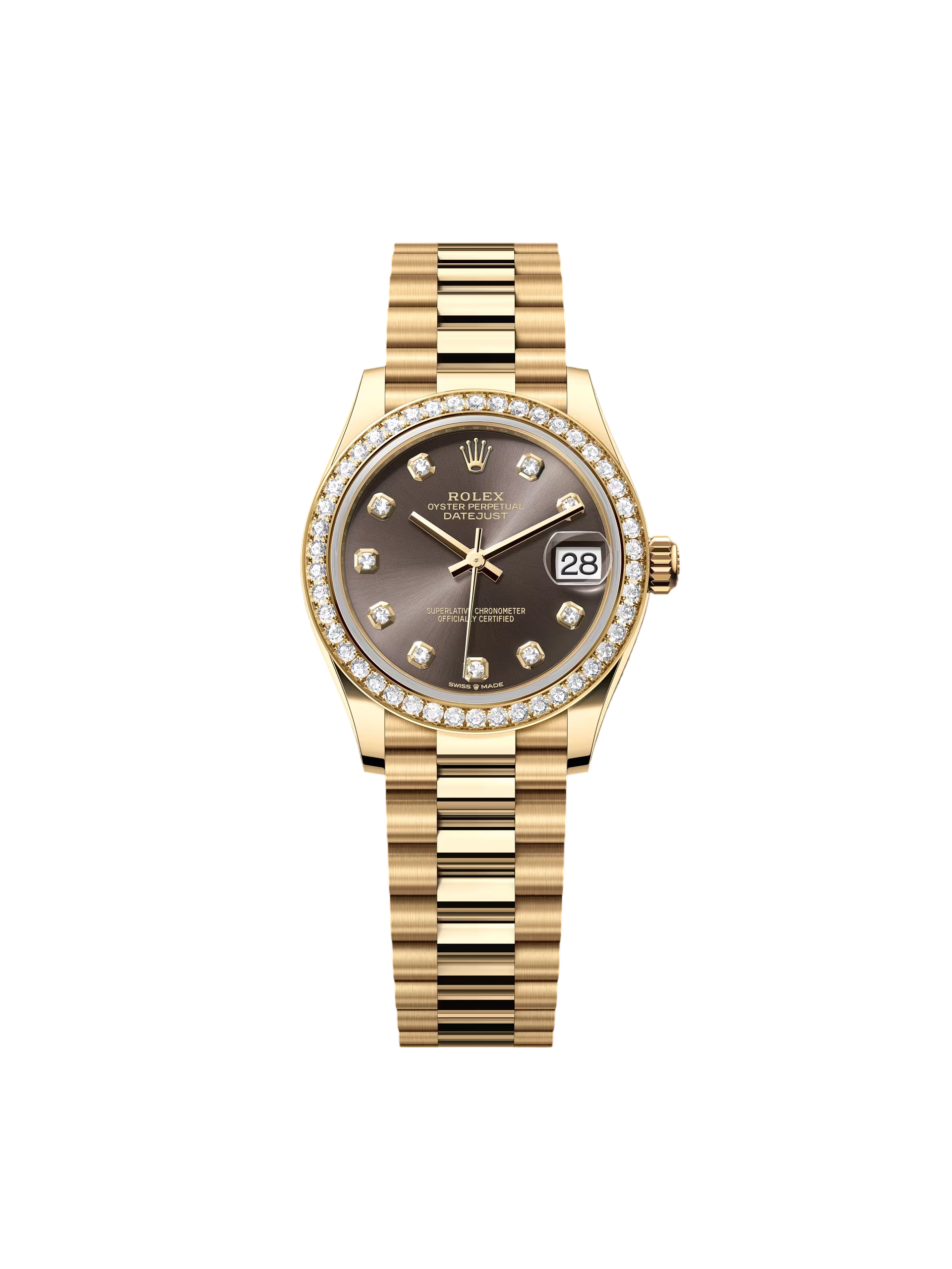 【Super Clone】ROLEX Datejust m278288RBR-0030 Dark Grey 31mm Dial President Bracelet Watch