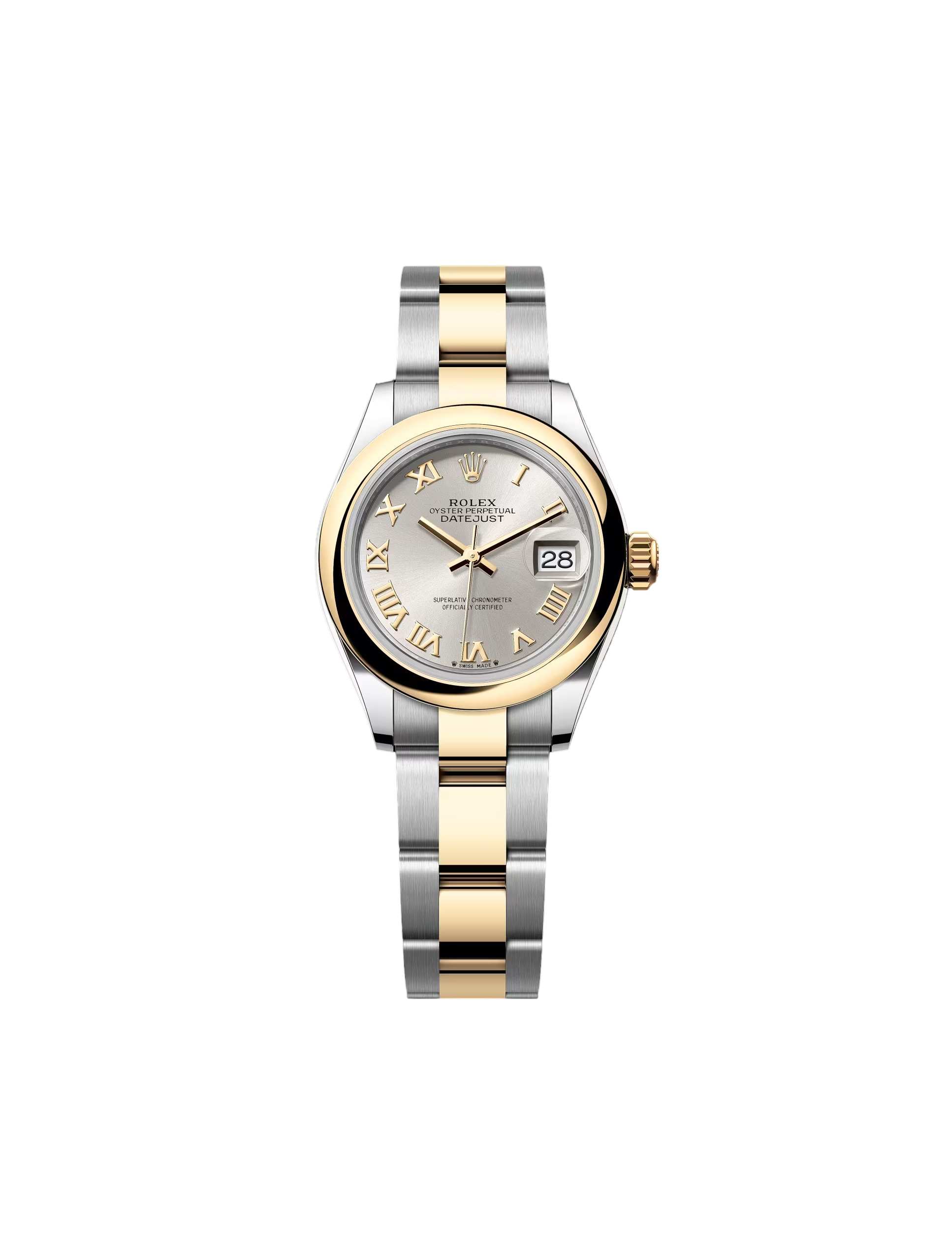 【Super Clone】ROLEX Lady-Datejust 28mm  279163 Silver Roman Dial Oyster Bracelet